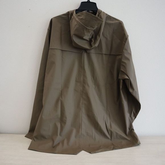 RAINS 12010 Unisex Sz XL Wood Brown Shell Waterproof Jacket - Picture 3 of 9
